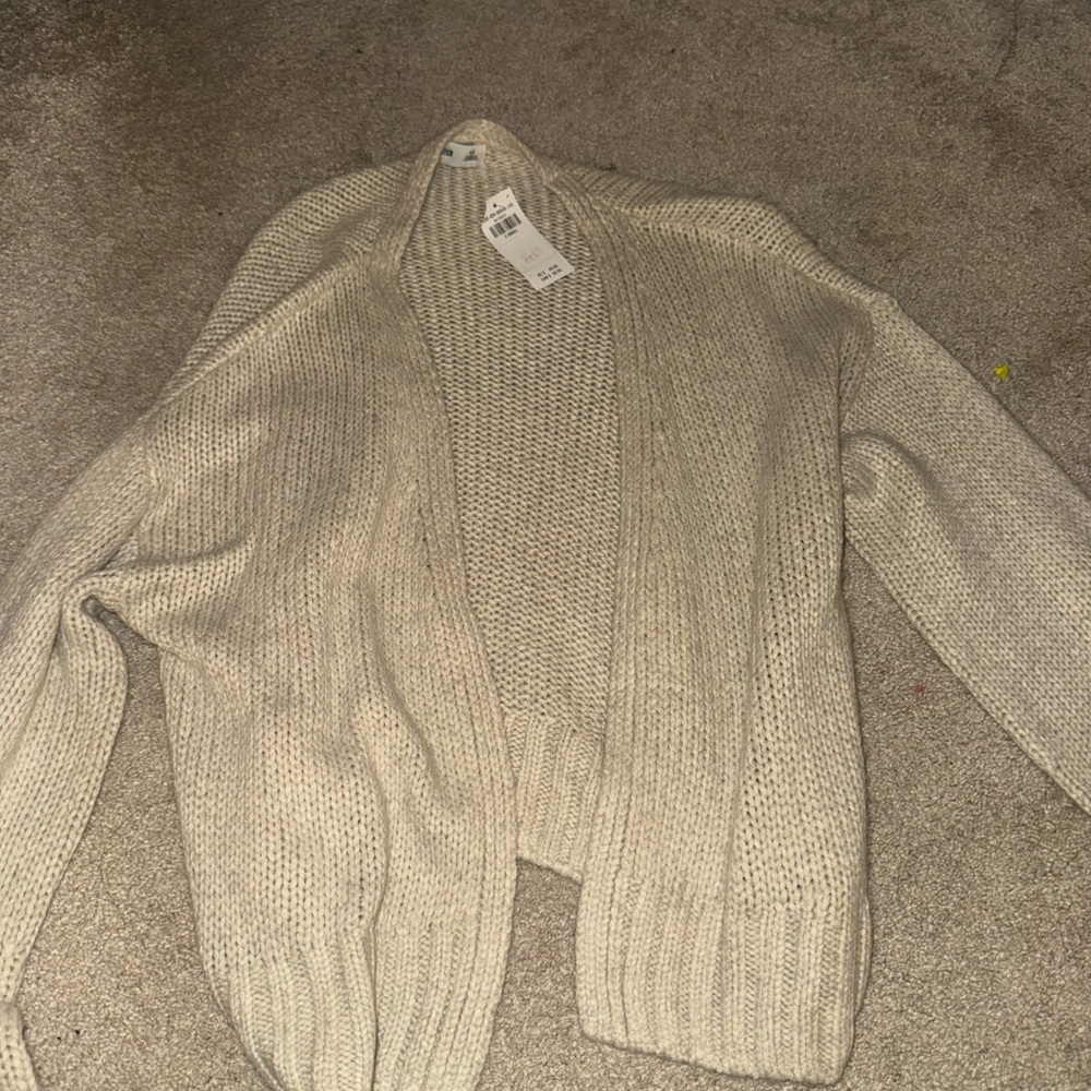 Hollister Cream Knit Cardigan